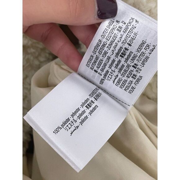 Zara Womens Faux Fur Coat Jacket XS Oyster White Teddy collared 4391/855 NWT - Picture 12 of 16